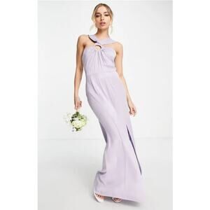 Topshop New Womens Ring Cutout Halter Neck Gown Dress Lilac 4 Y2k Fairy Coquette